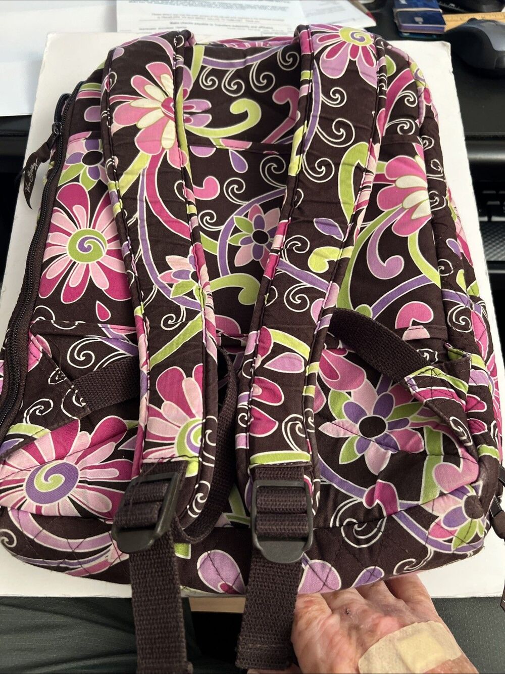 Vera Bradley Campus Tech Backpack Winter Berry EUC